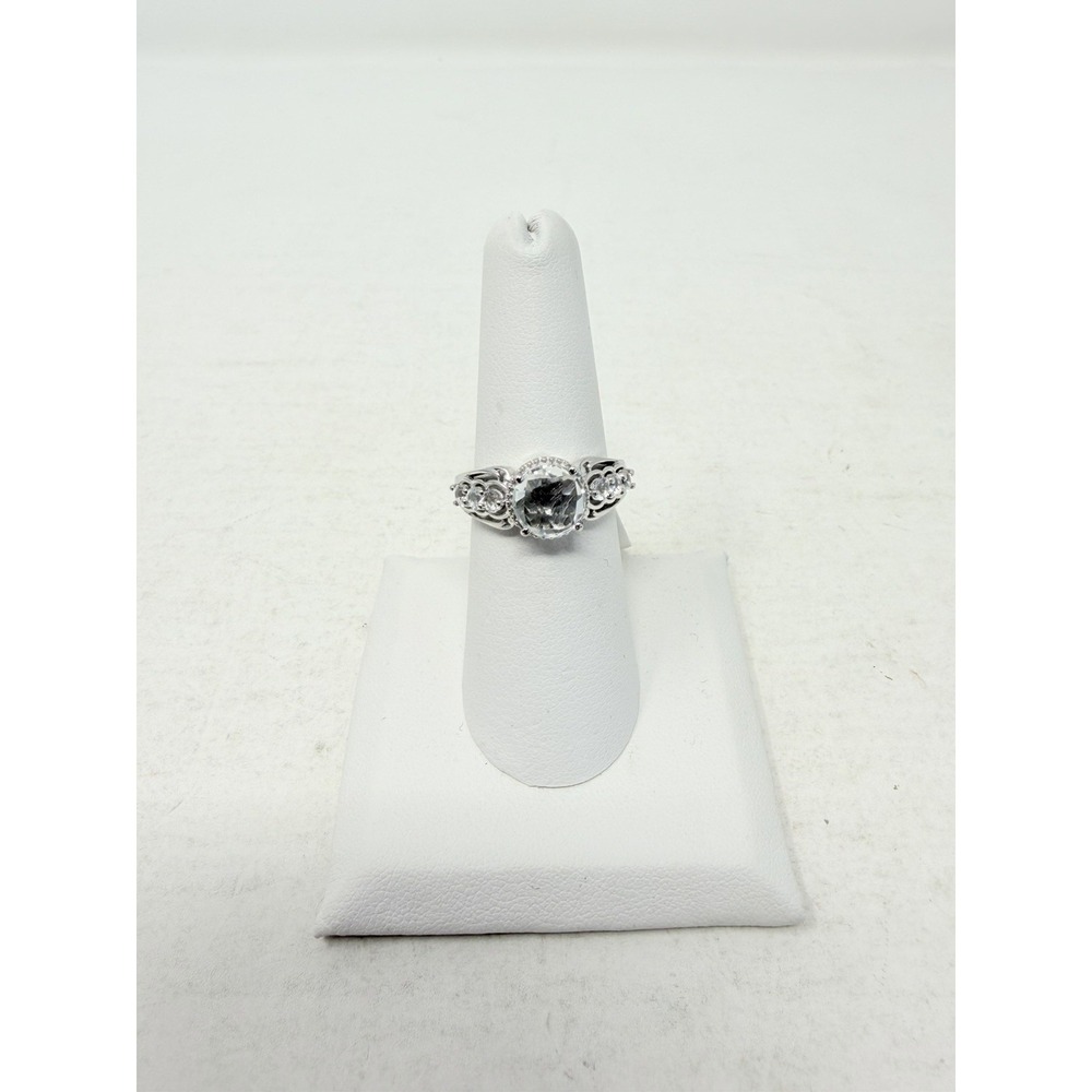 Shop LC KARIS Collection White Topaz Platinum Bond Brass Size 7 Ring 5601